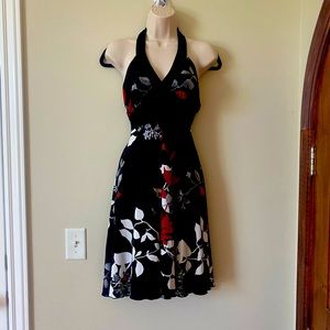 Gorgeous Retro fit summer dress Women’s large L spandex poly flattering black